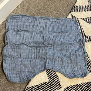 Pottery barn kids muslin burp blue